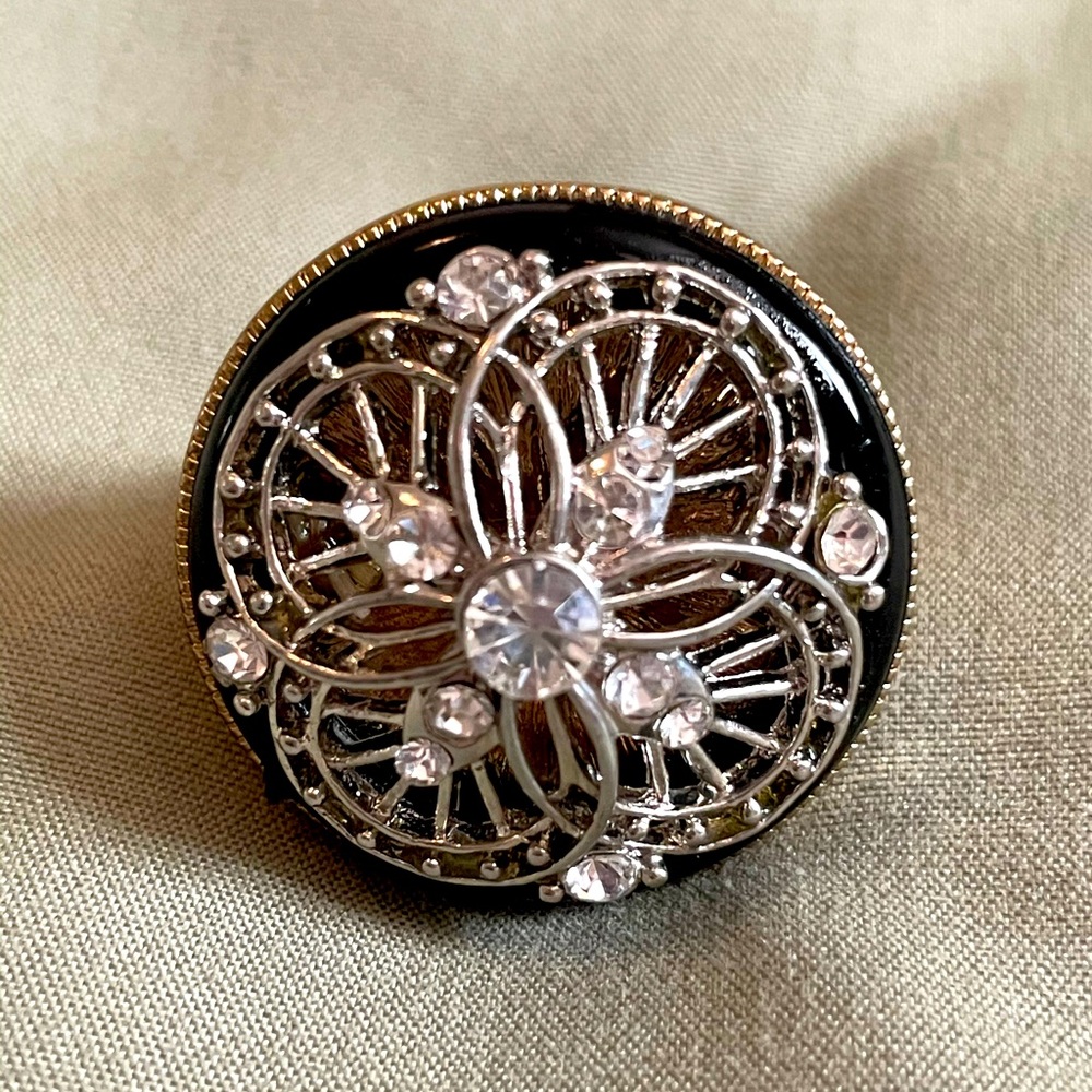 Black statement ring